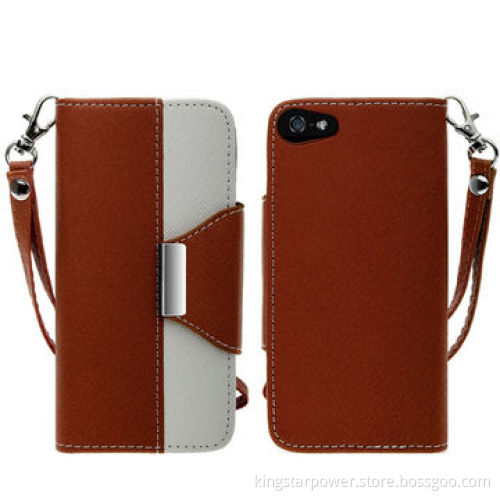 Leather case for iPhone 5 5G, PC and PU materials